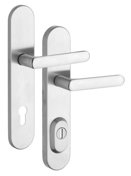 Kování bezpečnostní RX4-50 EXCLUSIV klika/klika 72 mm nerez mat titan - zlatá 8200 BT3 - Kliky, okenní a dveřní kování, panty Kování dveřní Kování dveřní bezpečnostní